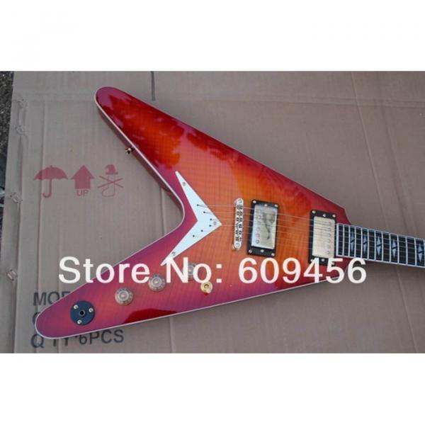 Custom Strange Flying V Sunburst Dean Electric Guitar #3 image