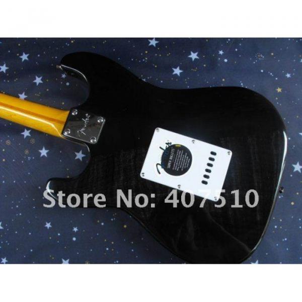 Custom Stratocaster 6 String Black Electric Guitar #3 image