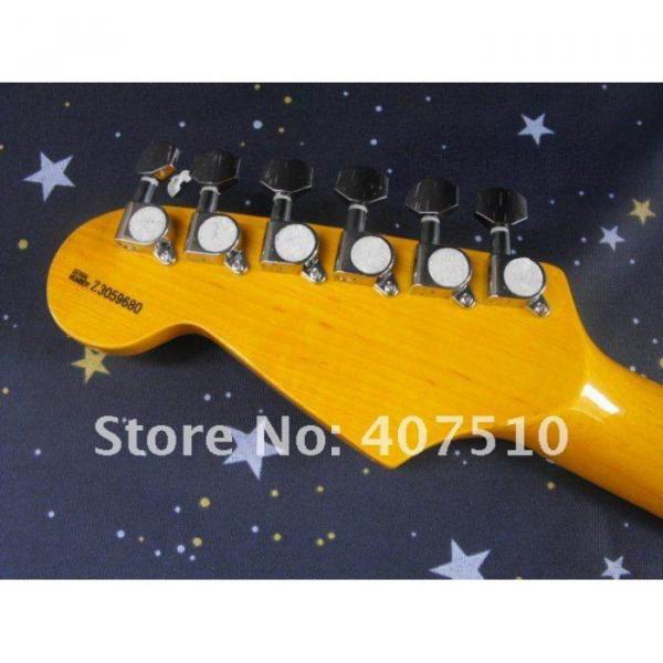 Custom Stratocaster 6 String Black Electric Guitar #4 image