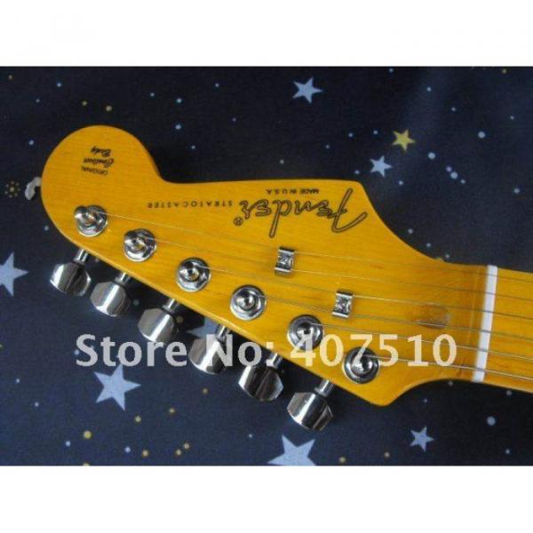 Custom Stratocaster 6 String Black Electric Guitar #5 image