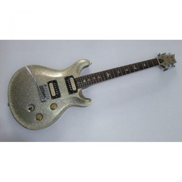 Custom Sparkle Silver PRS Electric Guitar #1 image