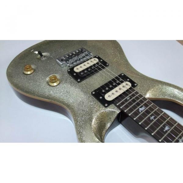 Custom Sparkle Silver PRS Electric Guitar #4 image