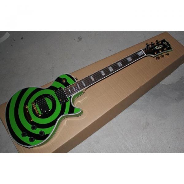 Custom Shop Zakk Wylde Bullseyes Green Electric Guitar #3 image