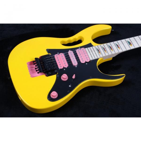 Custom Shop Yellow Ibanez Pink Pickups Electric Guitar #1 image