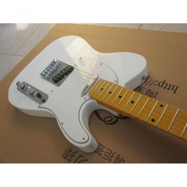 Custom Shop White Fender Telecaster Electric Guitar #4 image