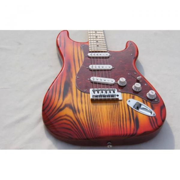 Custom Shop White Ash Wood Body Orford Cedar Strat Cherry Burst Electric Guitar #4 image