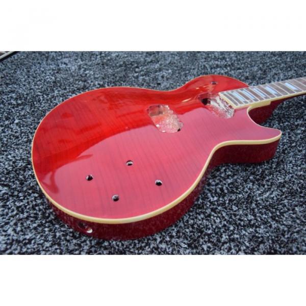 Custom Shop Unfinished Red Wine Tiger Maple Top Electric Guitar #1 image