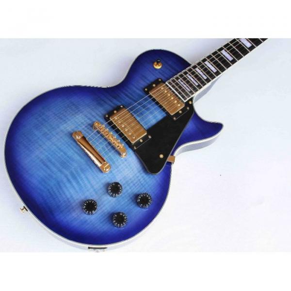 Custom Shop Tiger Maple Top Blue LP Electric Guitar #1 image