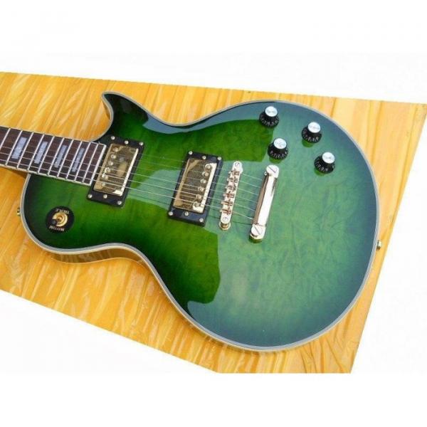 Custom Shop Tiger Maple Top Green Electric Guitar #1 image