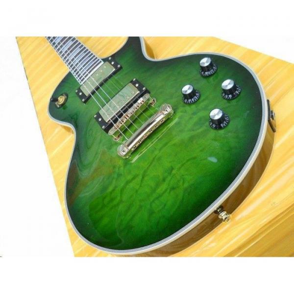 Custom Shop Tiger Maple Top Green Electric Guitar #2 image
