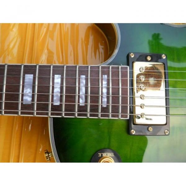 Custom Shop Tiger Maple Top Green Electric Guitar #4 image