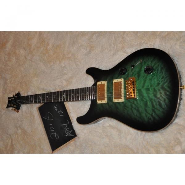 Custom Shop Tiger Green Maple Top PRS 6 String Electric Guitar #1 image