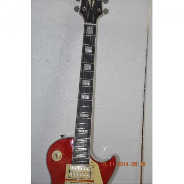 Custom Shop Sunburst Tiger Maple Top LP 3 Pickups Electric Guitar #3 image