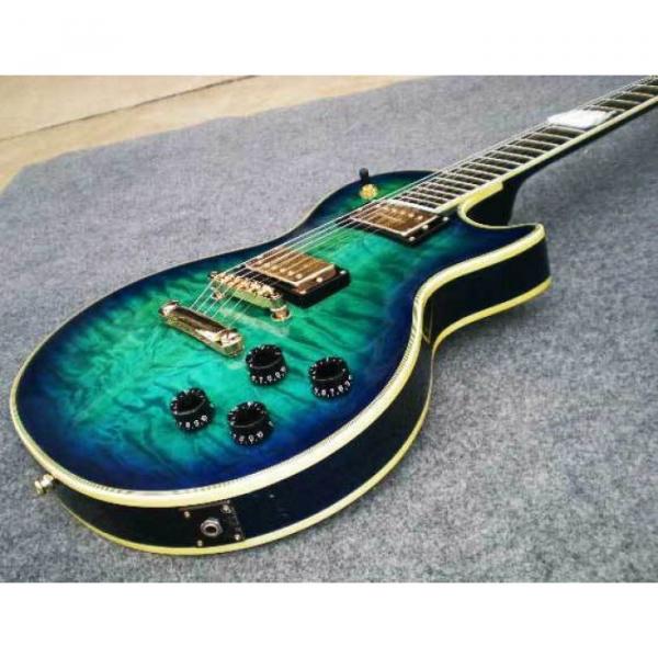 Custom Shop Teal Quilted Maple Top Electric Guitar #1 image