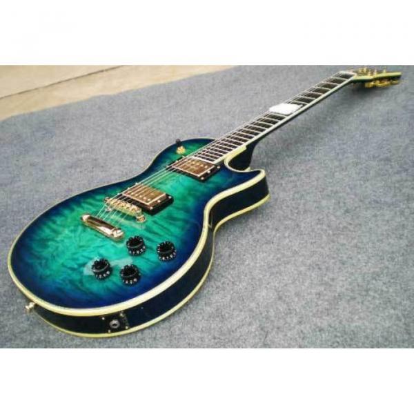 Custom Shop Teal Quilted Maple Top Electric Guitar #5 image