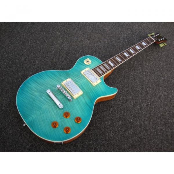 Custom Shop Teal Maple Top Standard 6 String Electric Guitar #1 image