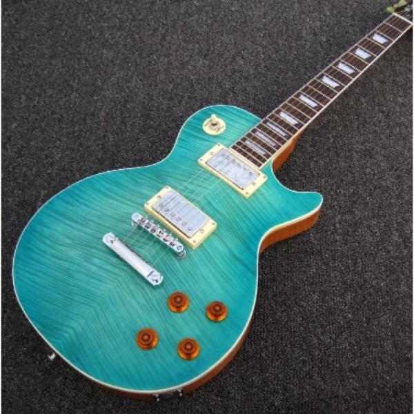 Custom Shop Teal Maple Top Standard 6 String Electric Guitar #2 image