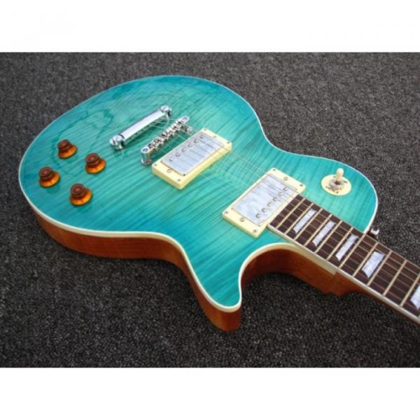 Custom Shop Teal Maple Top Standard 6 String Electric Guitar #3 image
