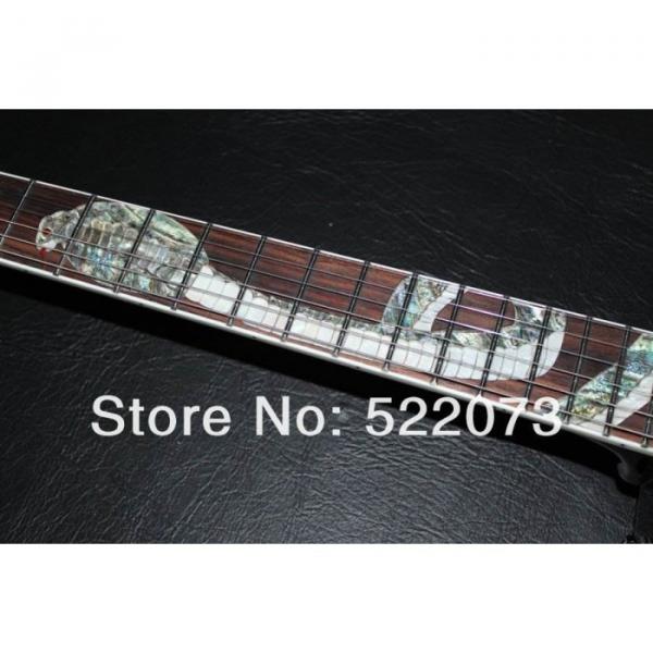Custom Shop Sunburst Abalone Snake Inlay Fretboard Electric Guitar #5 image