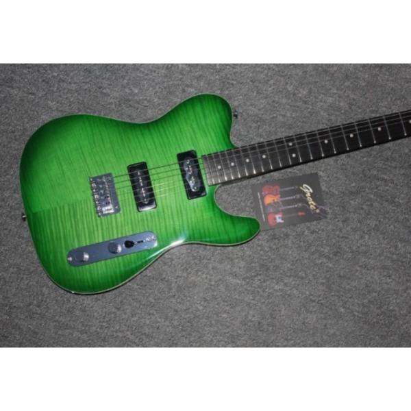 Custom Shop Suhr Green Maple Top Tele Style 6 String Electric Guitar #3 image