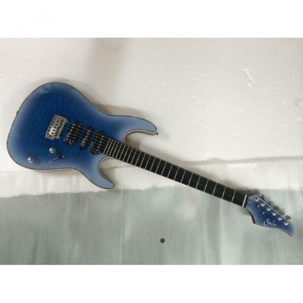Custom Shop Suhr Flame Maple Top Transparent Blue Electric Guitar #5 image