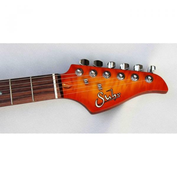 Custom Shop Suhr Flame Maple Top Sunburst Electric Guitar #4 image