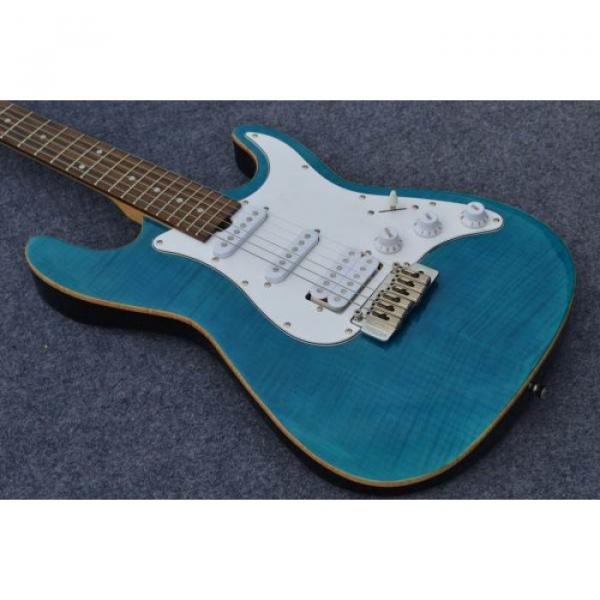 Custom Shop Suhr Flame Maple Top Ocean Blue Electric Guitar #4 image