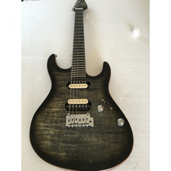 Custom Shop Suhr Black Gray Maple Top Electric Guitar #1 image
