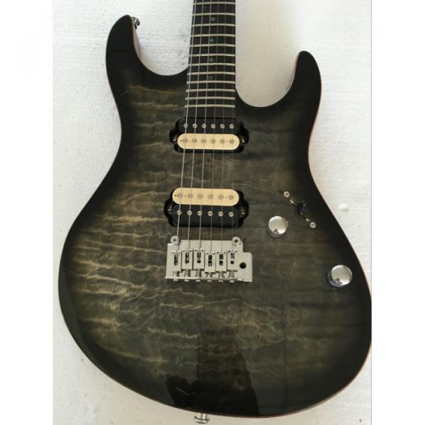 Custom Shop Suhr Black Gray Maple Top Electric Guitar #5 image