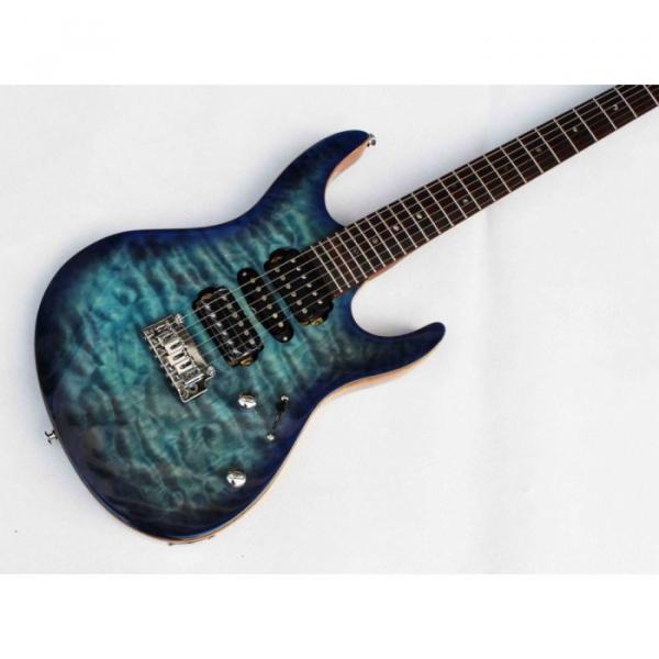 Custom Shop Suhr Flame Maple Top Blue Electric Guitar #1 image