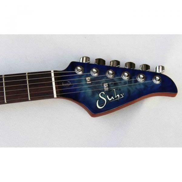Custom Shop Suhr Flame Maple Top Blue Electric Guitar #5 image