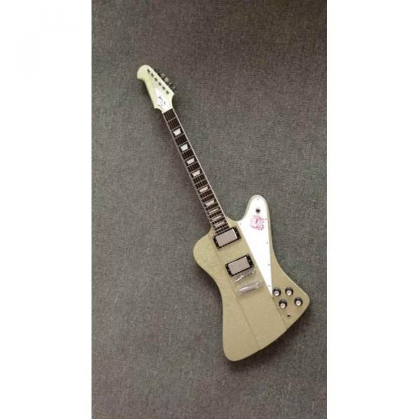 Custom Shop Sparkle Firebird P90 2 Pickups Silver Mist Poly Color Electric Guitar #1 image