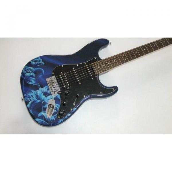 Custom Shop Suhr Fantasy Blue Flowers Electric Guitar #1 image