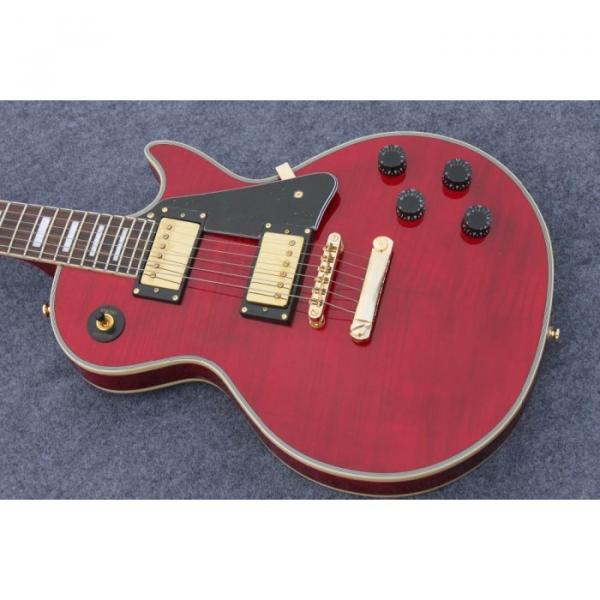 Custom Shop Standard Tiger Maple Top Red Wine Electric Guitar #1 image