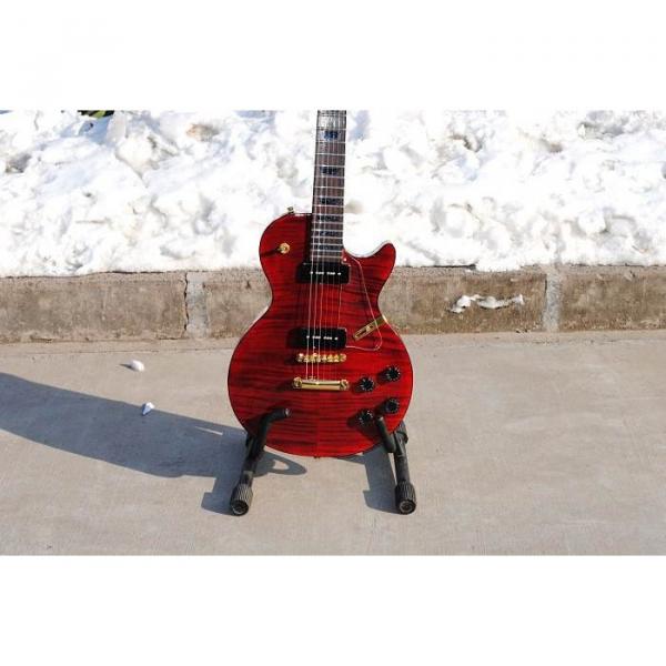 Custom Shop Standard Flame Maple Top Red Electric Guitar #1 image