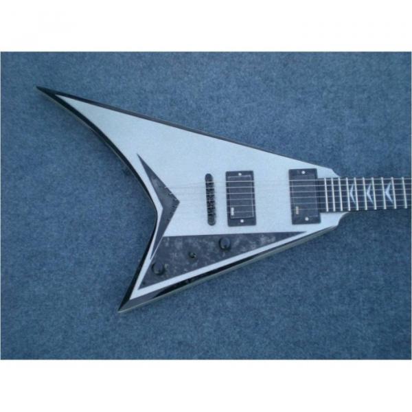 Custom Shop Silver Flying V Electric Guitar #1 image