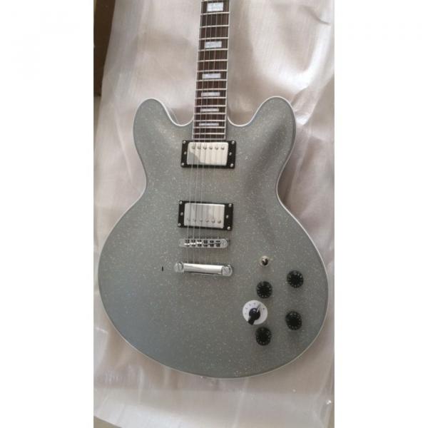 Custom Shop Silver Dust Gray BB King Lucille White Electric Guitar #1 image