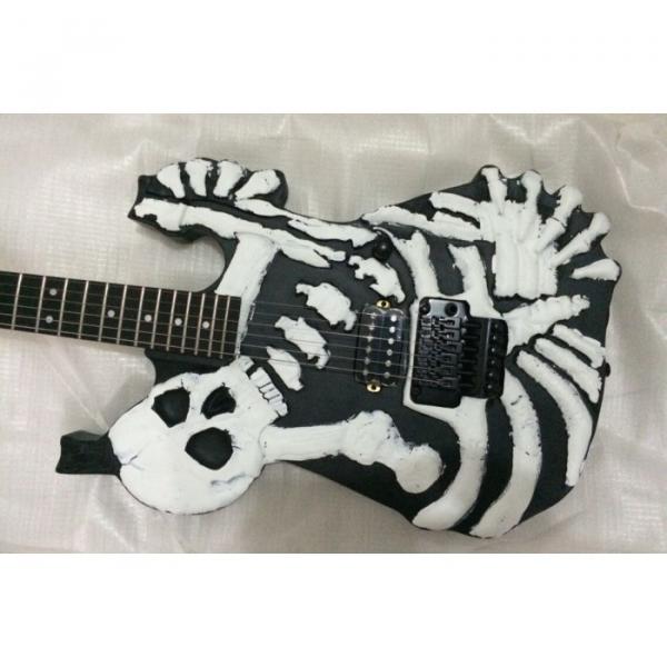 Custom Shop Skull Dark Emo Carved Electric Guitar #1 image
