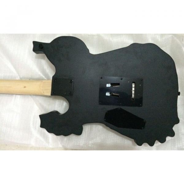 Custom Shop Skull Dark Emo Carved Electric Guitar #4 image