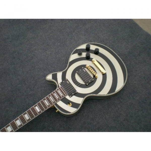 Custom Shop Silver Zakk Wylde Bullseyes Electric Guitar #2 image