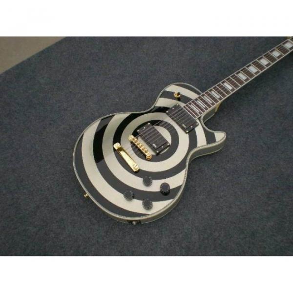 Custom Shop Silver Zakk Wylde Bullseyes Electric Guitar #3 image