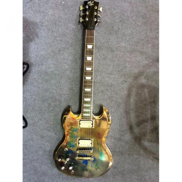 Custom Shop SG Relic LED Light Fretboard Electric Guitar Left Handed #1 image