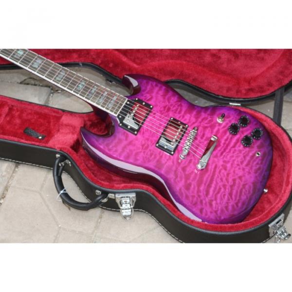 Custom Shop SG Purple Quilted Maple Top Electric Guitar #1 image