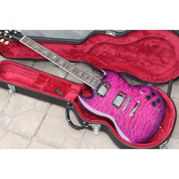 Custom Shop SG Purple Quilted Maple Top Electric Guitar #2 image