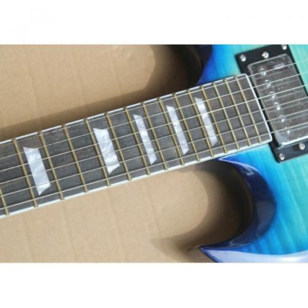 Custom Shop SG Blue Tiger Maple 6 String Electric Guitar #5 image