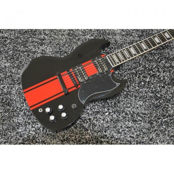 Custom Shop SG Black Red Stripe Electric Guitar #2 image