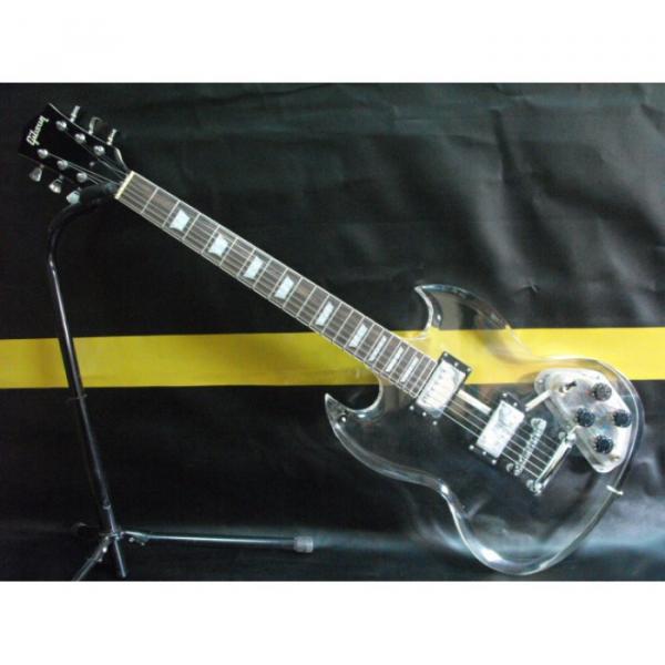 Custom Shop SG Acrylic Plexiglass Transparent Electric Guitar #1 image