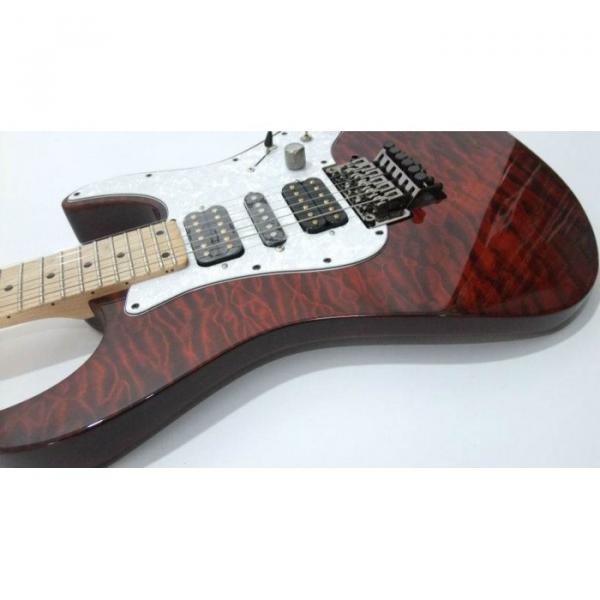 Custom Shop Schecter Flame Maple Top Red Wine Electric Guitar #4 image
