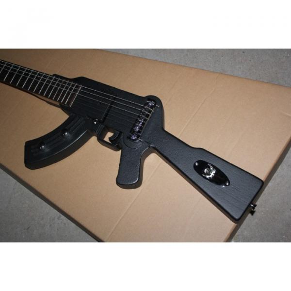 Custom Shop Rifle Machine Gun BC Rich Black 6 String Electric Guitar #4 image