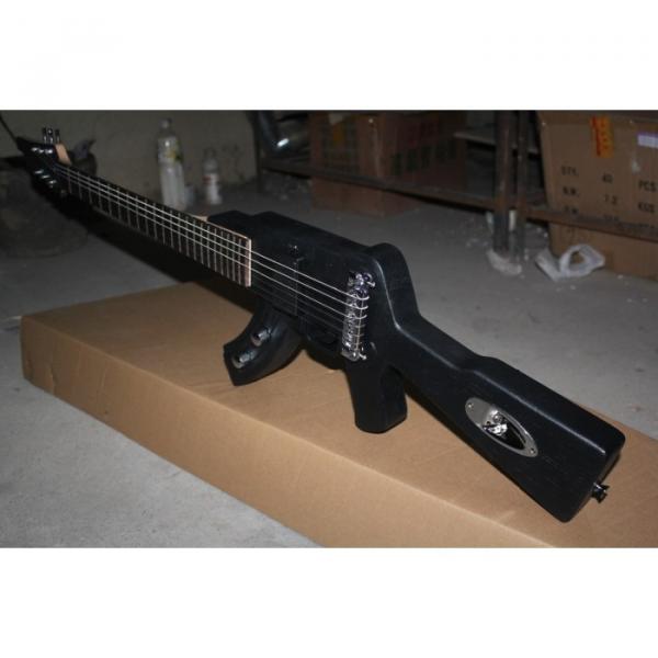 Custom Shop Rifle Machine Gun BC Rich Black 6 String Electric Guitar #5 image